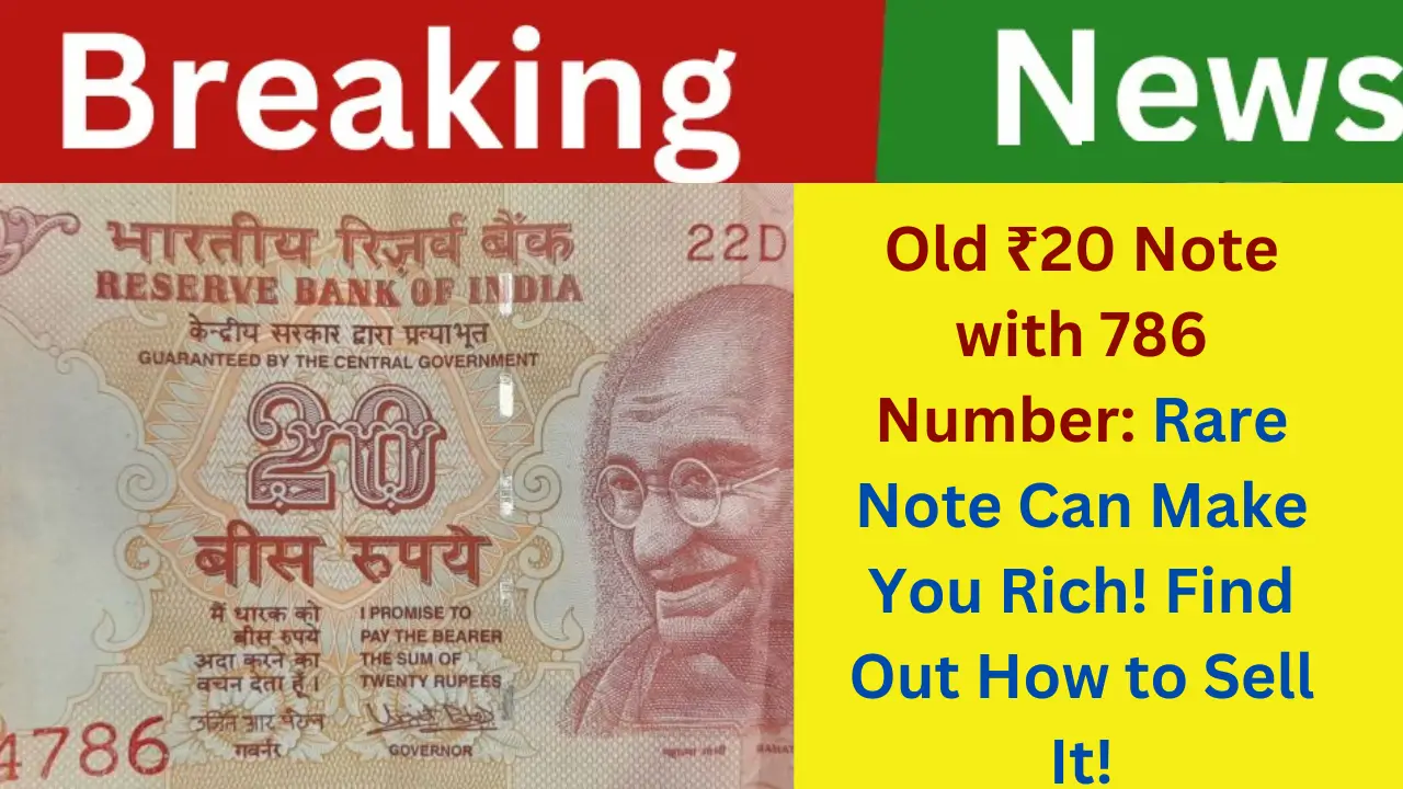 Old 20 Rupee Note 786 Number